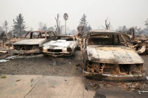 Sonoma Fire Aftermath Burnt Cars