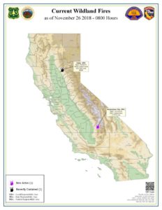 Statewide Fire Map November 26, 2018